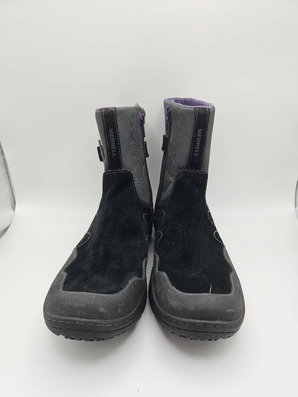 Merrell Albany Sky gray and black waterproof boots size 10